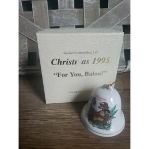 Disney Grolier Collectibles Christmas 1995 For you Baloo Jungle Book Bell